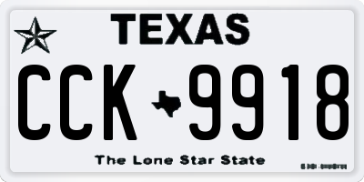 TX license plate CCK9918