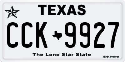 TX license plate CCK9927