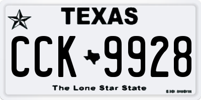 TX license plate CCK9928