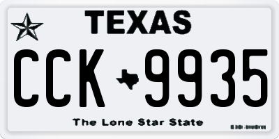 TX license plate CCK9935