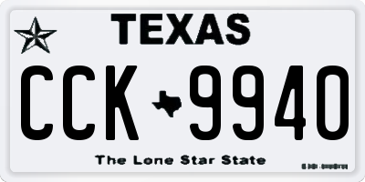 TX license plate CCK9940