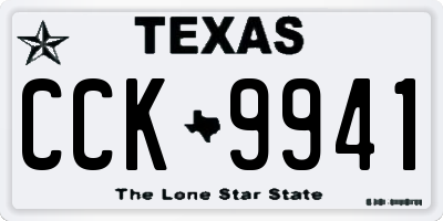TX license plate CCK9941