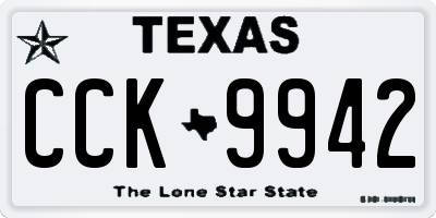 TX license plate CCK9942