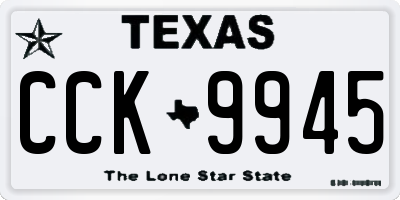 TX license plate CCK9945