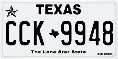 TX license plate CCK9948