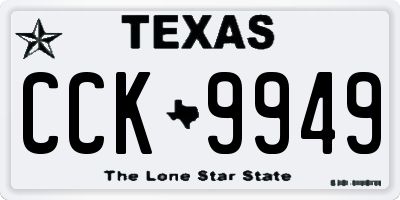 TX license plate CCK9949