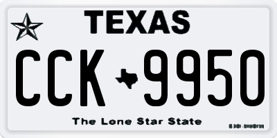 TX license plate CCK9950