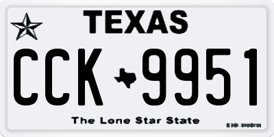 TX license plate CCK9951