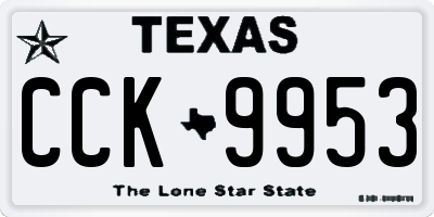 TX license plate CCK9953