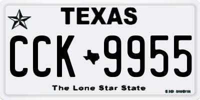 TX license plate CCK9955
