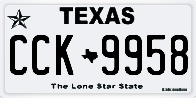 TX license plate CCK9958