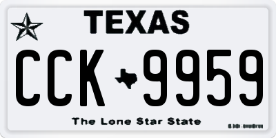 TX license plate CCK9959