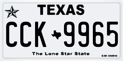 TX license plate CCK9965