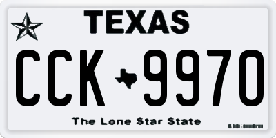 TX license plate CCK9970