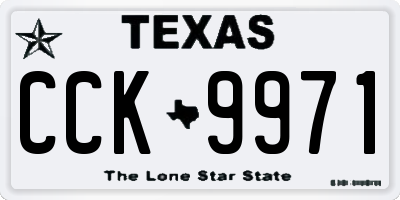 TX license plate CCK9971
