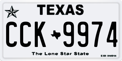 TX license plate CCK9974