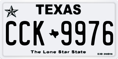 TX license plate CCK9976