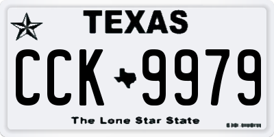TX license plate CCK9979