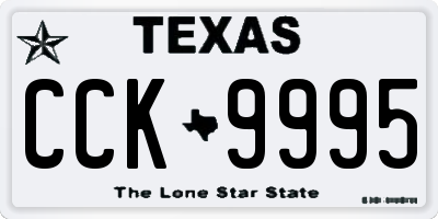 TX license plate CCK9995
