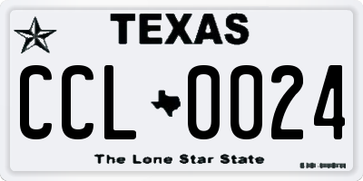 TX license plate CCL0024