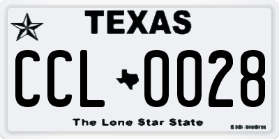 TX license plate CCL0028