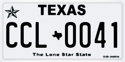 TX license plate CCL0041