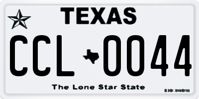 TX license plate CCL0044