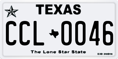 TX license plate CCL0046