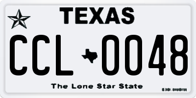 TX license plate CCL0048