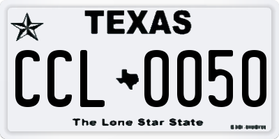 TX license plate CCL0050