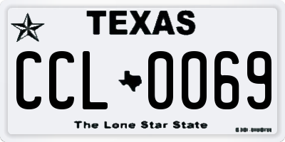TX license plate CCL0069