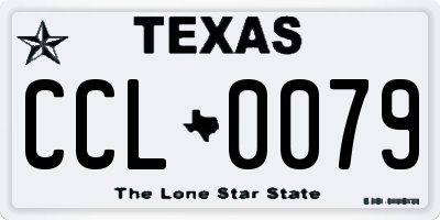 TX license plate CCL0079