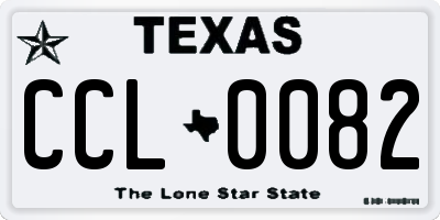 TX license plate CCL0082