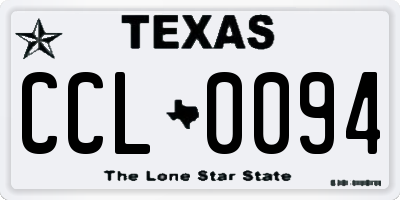 TX license plate CCL0094