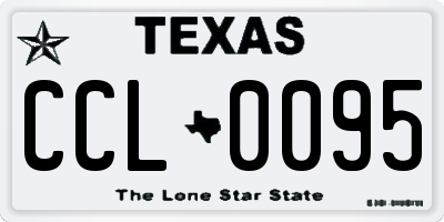TX license plate CCL0095