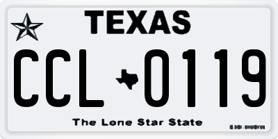 TX license plate CCL0119