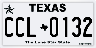 TX license plate CCL0132