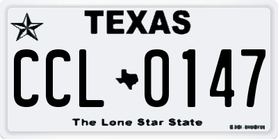 TX license plate CCL0147