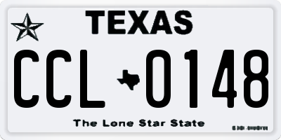 TX license plate CCL0148