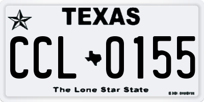 TX license plate CCL0155