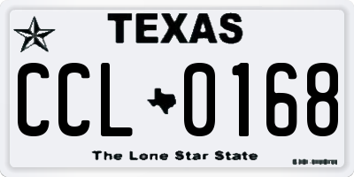 TX license plate CCL0168