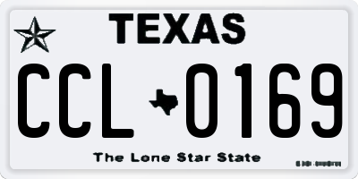 TX license plate CCL0169