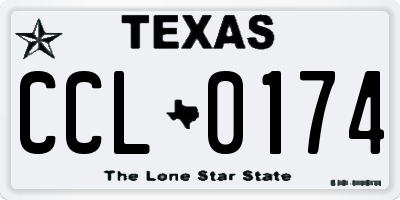 TX license plate CCL0174