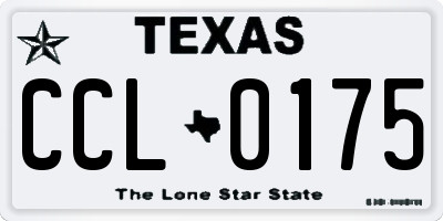 TX license plate CCL0175