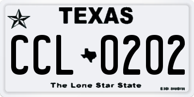 TX license plate CCL0202