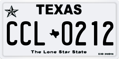TX license plate CCL0212