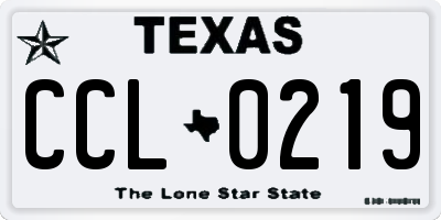 TX license plate CCL0219