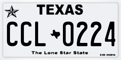 TX license plate CCL0224