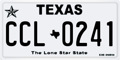 TX license plate CCL0241