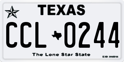 TX license plate CCL0244
